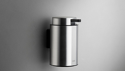 Reframe Soap dispenser wall-mounted | Brushed steel